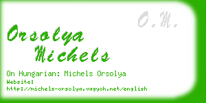 orsolya michels business card